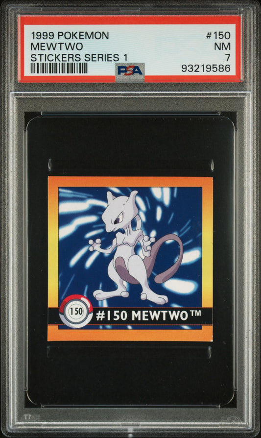 1999 POKEMON STICKERS SERIES 1 #150 MEWTWO PSA 7