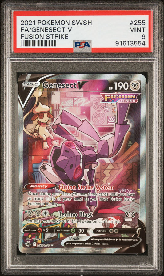 2021 Fusion Strike - Genesect V #255 PSA 9