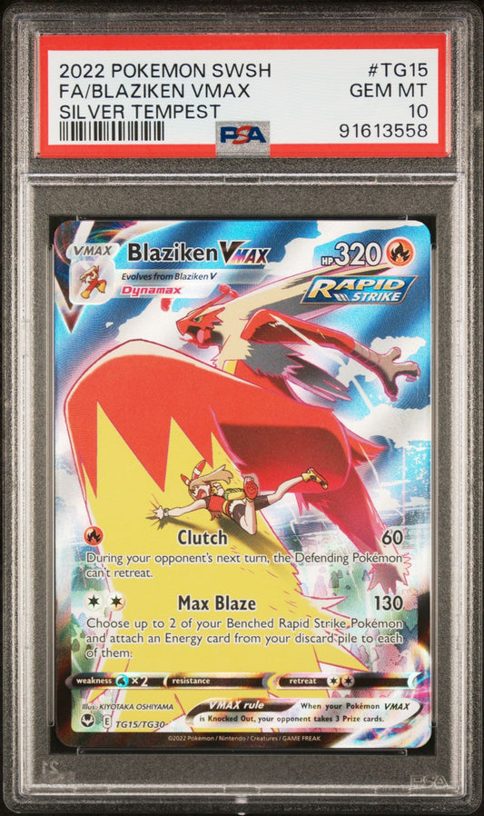 2022 Silver Tempest - Blaziken VMAX #TG15 PSA 10