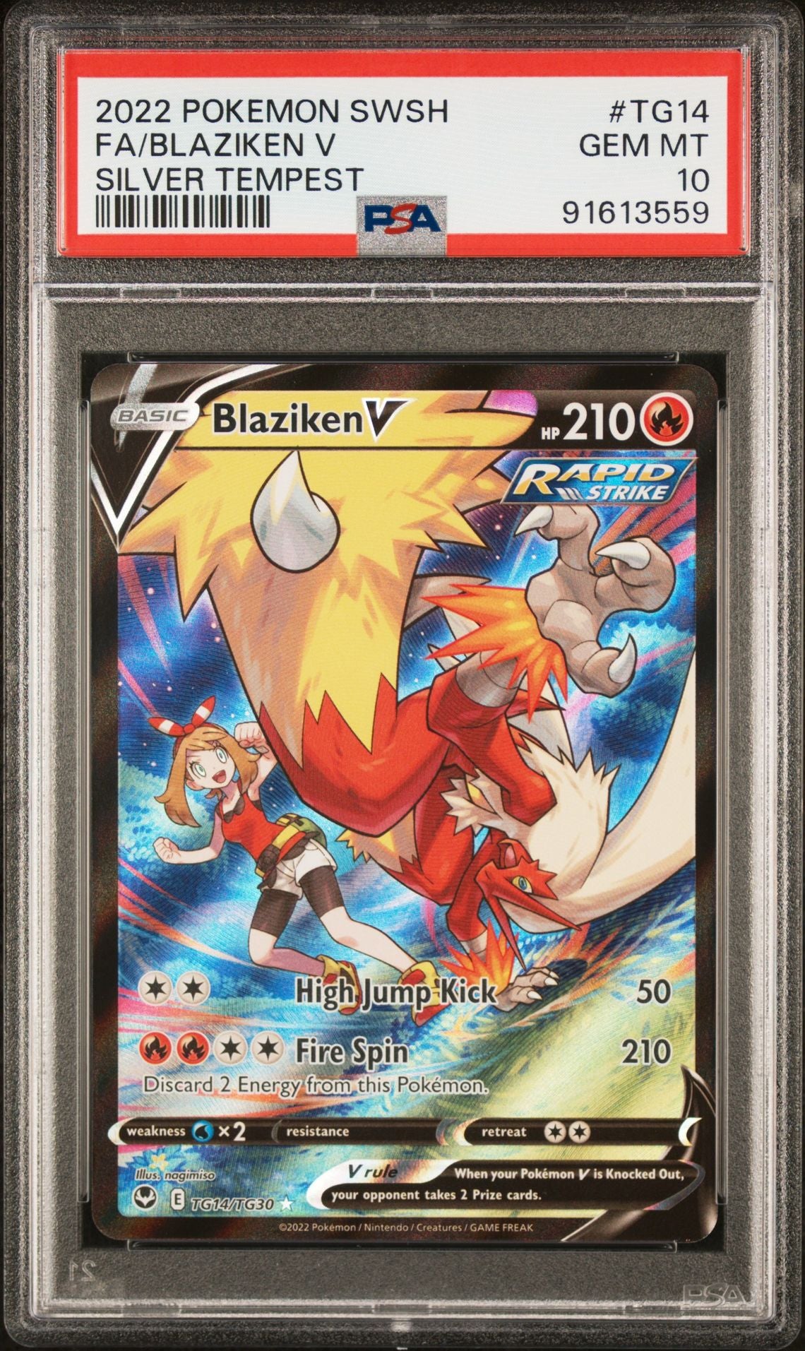 2022 Silver Tempest - Blaziken V #TG14 PSA 10