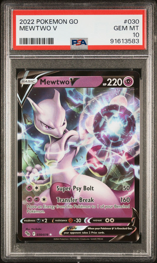 2022 Pokémon GO - Mewtwo V #30 PSA 10