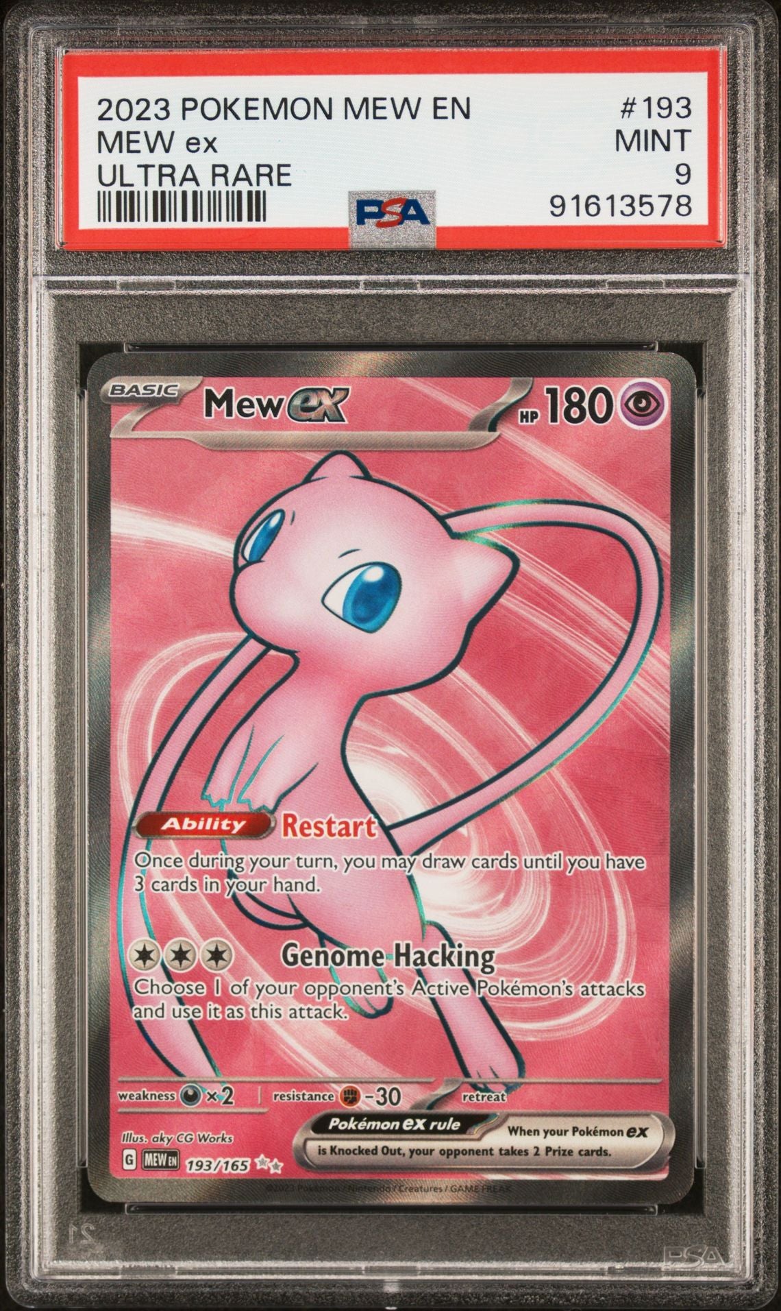 2023 Scarlet & Violet 151 - Mew ex #193 PSA 9