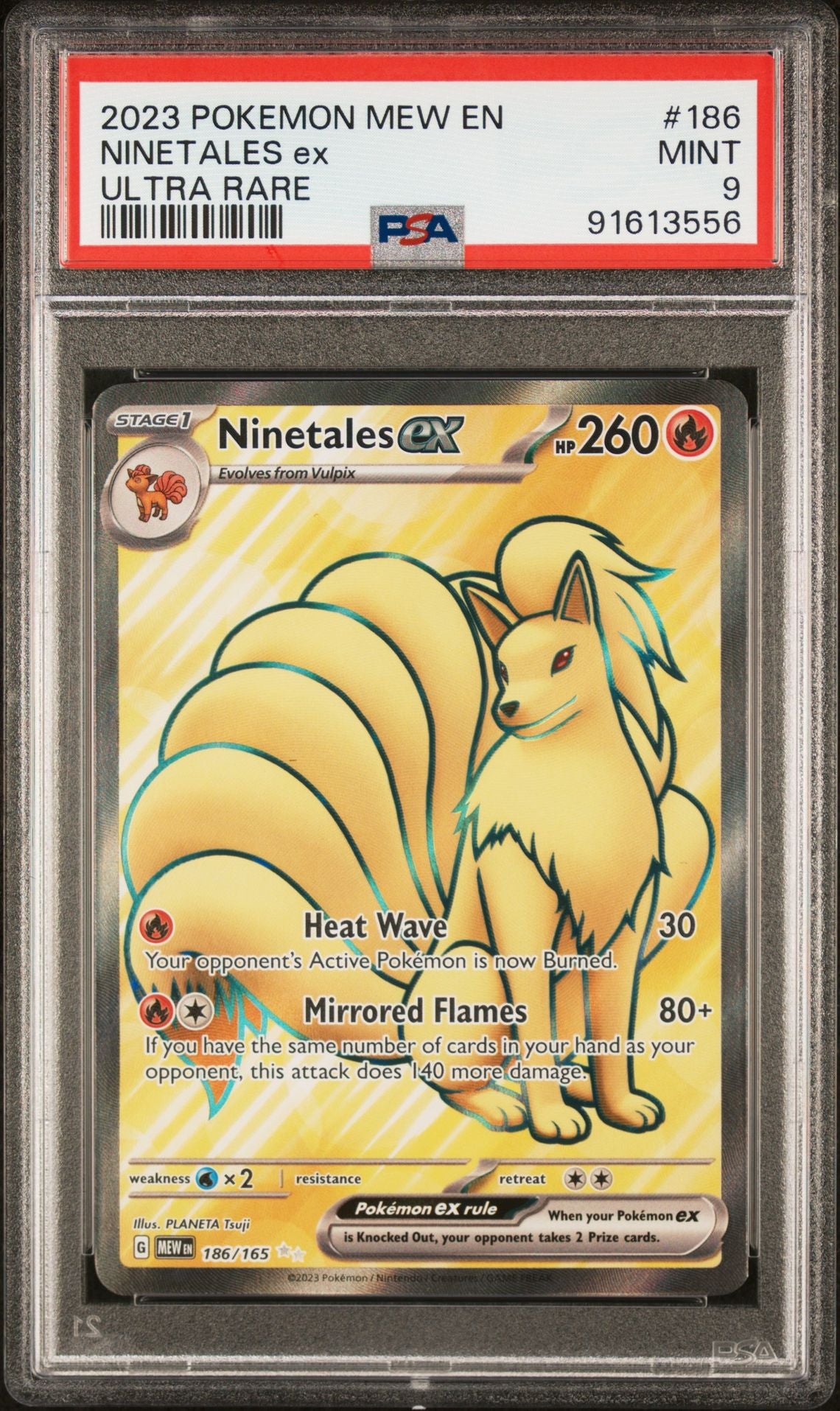 2023 Scarlet & Violet 151 - Ninetales ex #186 PSA 9