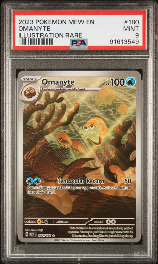 2023 Scarlet & Violet 151 - Omanyte #180 PSA 9