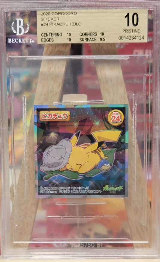 2020 Corocoro Sticker Pikachu #24 Beckett Pristine 10