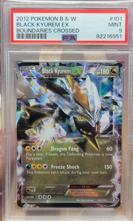 2012 Black & White Boundaries Crossed - Black Kyurem EX #101 PSA 9