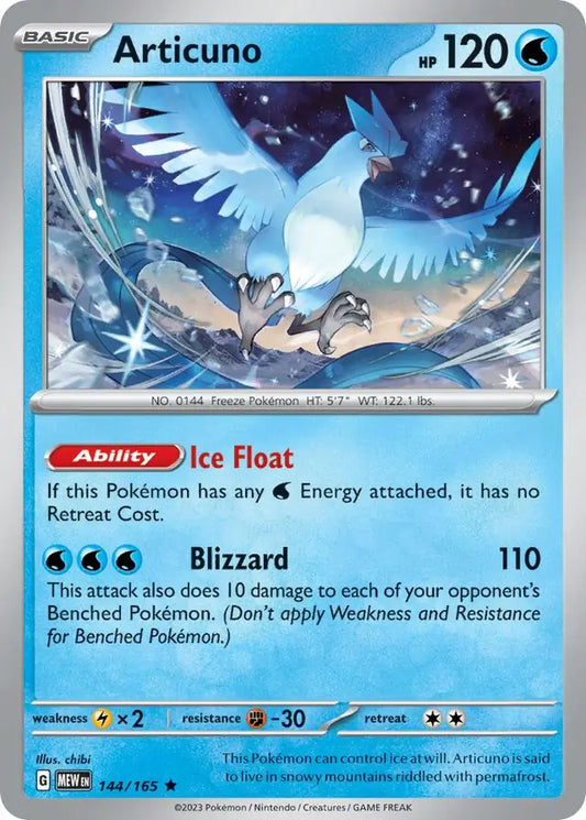 2023 Scarlet & Violet 151 - Articuno 144/165