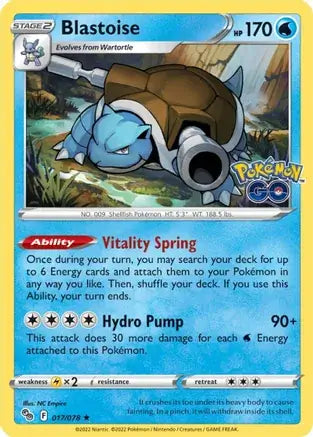 2022 Pokémon GO - Blastoise 17/78