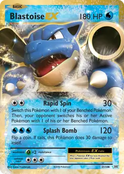 2016 XY Evolutions - Blastoise EX  21/108