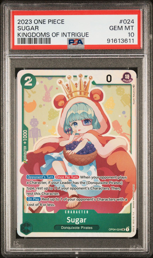 2023 One Piece Kingdoms Of Intrigue - Sugar OP04-024 PSA 10