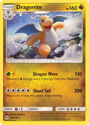 2017 Sun & Moon - Dragonite 96/149