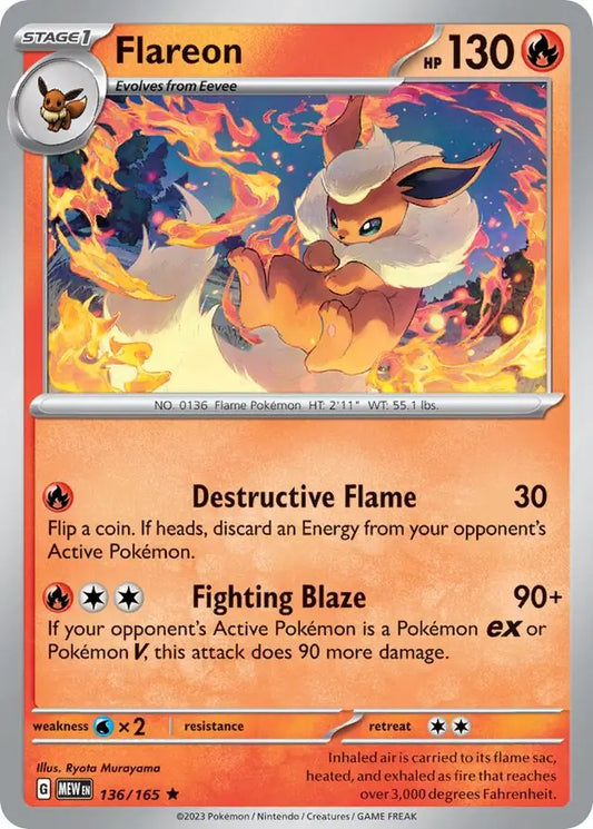 2023 Scarlet & Violet 151 - Flareon 136/165