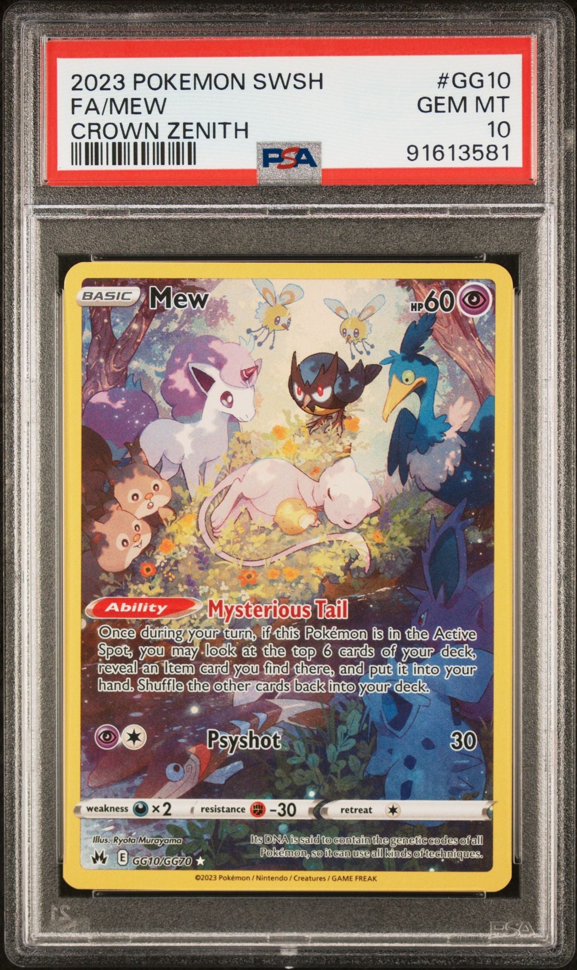 2023 Crown Zenith: Galarian Gallery - Mew #GG10 PSA 10