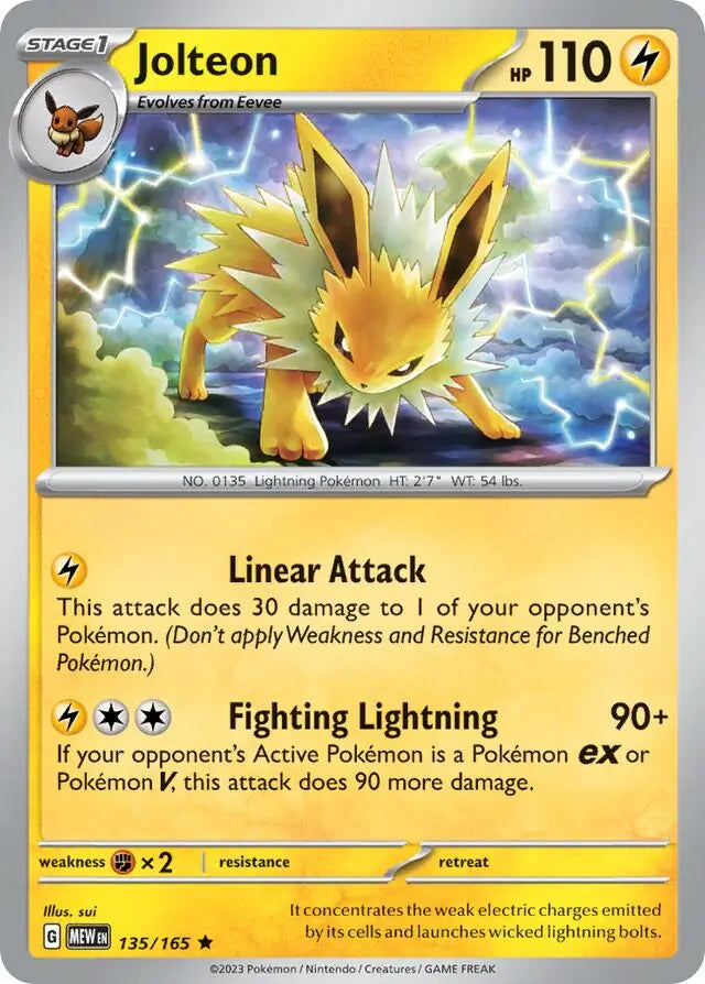 2023 Scarlet & Violet 151 - Jolteon 135/165