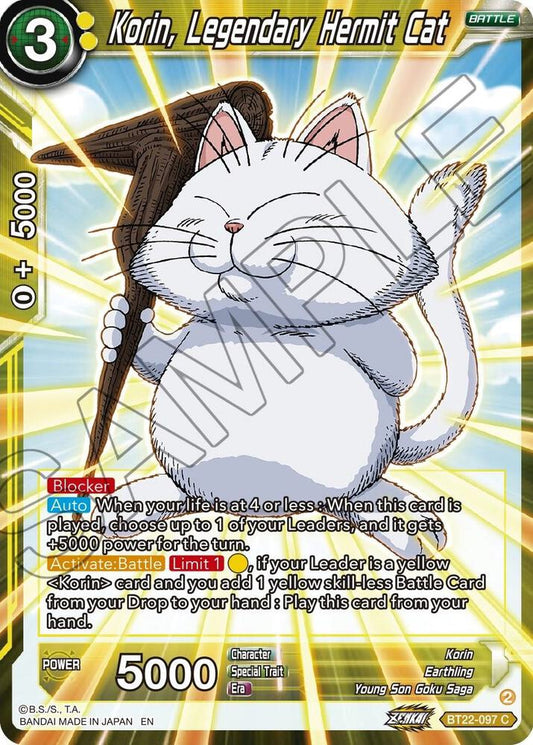 Korin, Legendary Hermit Cat - Critical Blow BT22-097 C