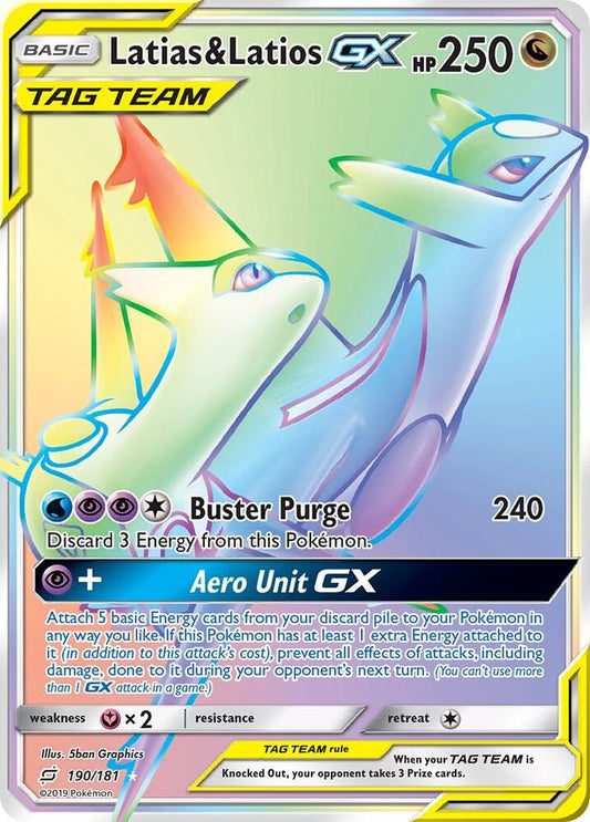 2019 Sun & Moon Team Up - Latias & Latios GX 190/181