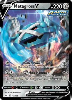 2021 Chilling Reign - Metagross V 112/198