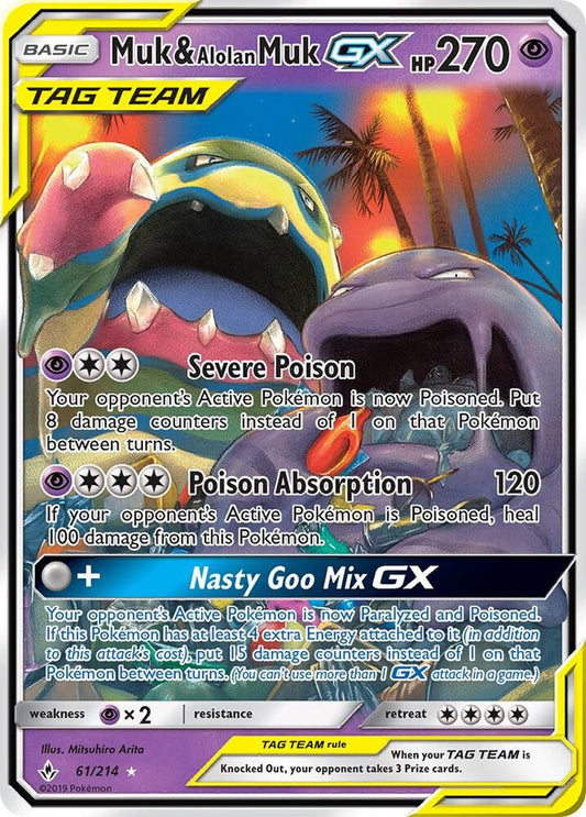 2019 Unbroken Bonds - Muk & Alolan Muk GX 61/214