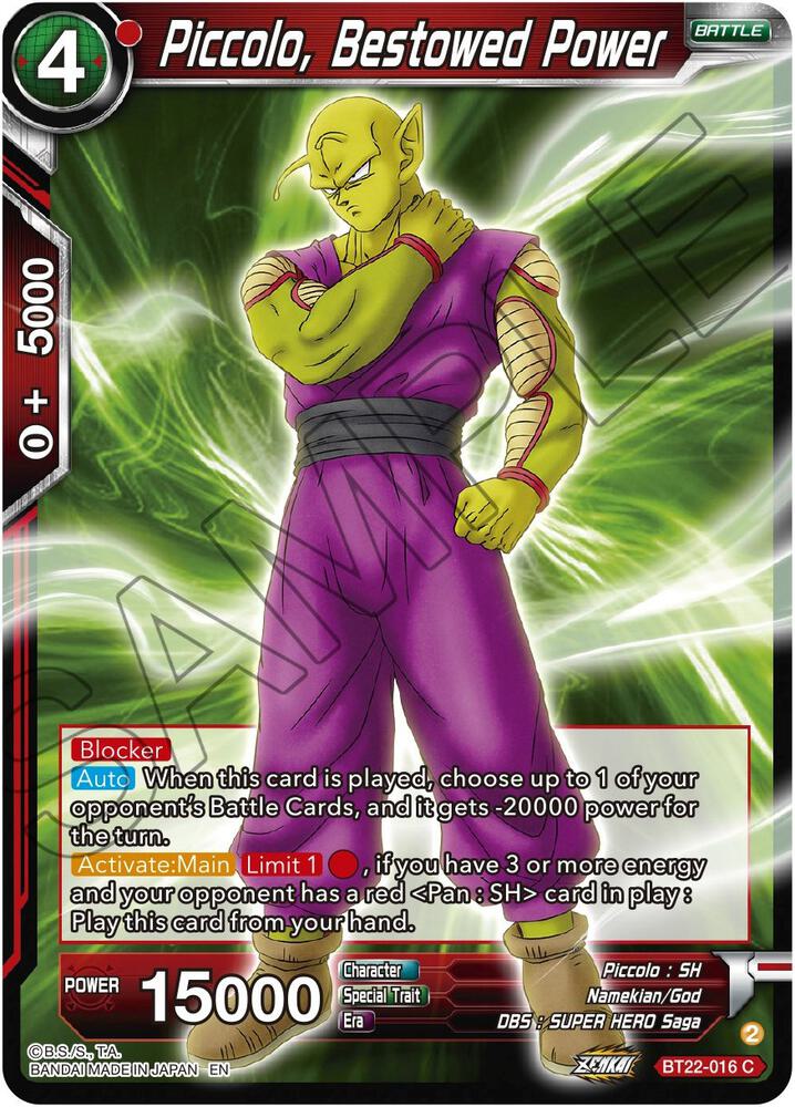 Piccolo, Bestowed Power - Critical Blow BT22-016 C