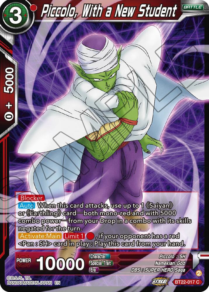 Piccolo, With a New Student - Critical Blow BT22-017 C