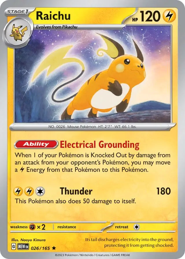 2023 Scarlet & Violet 151 - Raichu 26/165