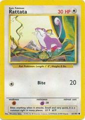 1999 Base Set - Rattata 61/102