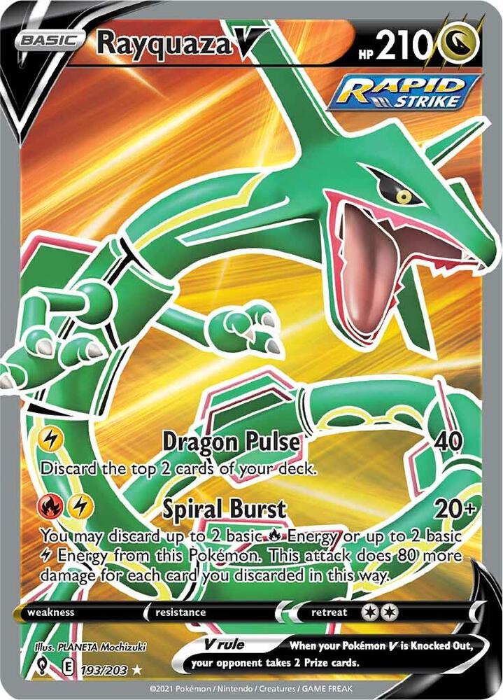 2021 Evolving Skies - Rayquaza V 190/203