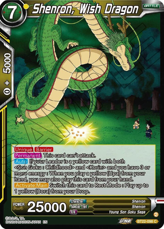 Shenron, Wish Dragon - Critical Blow BT22-098 C