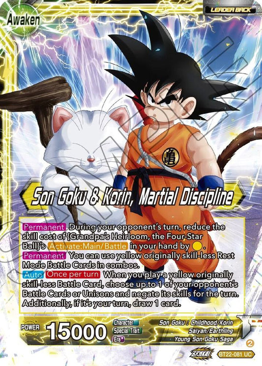 Son Goku-Son Goku & Korin, Martial Discipline-Critical Blow BT22-081 UC