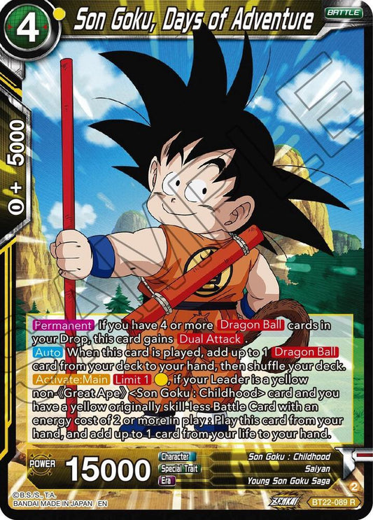 Son Goku, Days of Adventure - Critical Blow BT22-089 R (Foil)