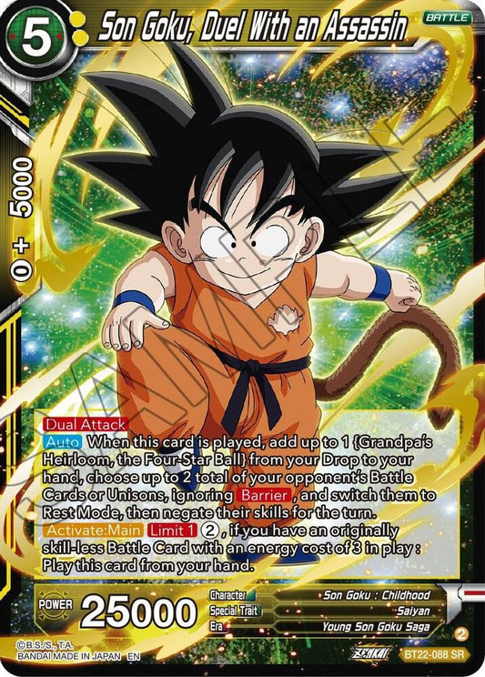 Son Goku, Duel With an Assassin - Critical Blow BT22-088 SR (Foil)