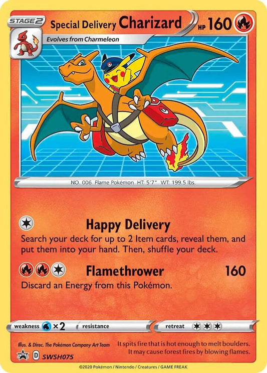 2020 Sword & Shield Promo Cards - Special Delivery Charizard SWSH075