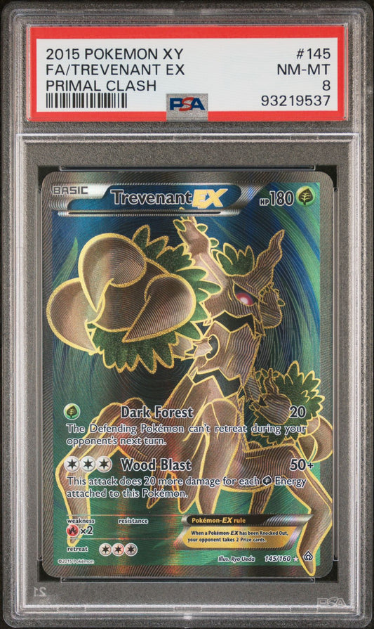 2015 XY Primal Clash - Trevenant EX #145 PSA 8