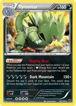 2016 Fates Collide - Tyranitar 56/124