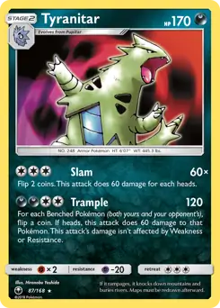 2018 Celestial Storm - Tyranitar 87/168