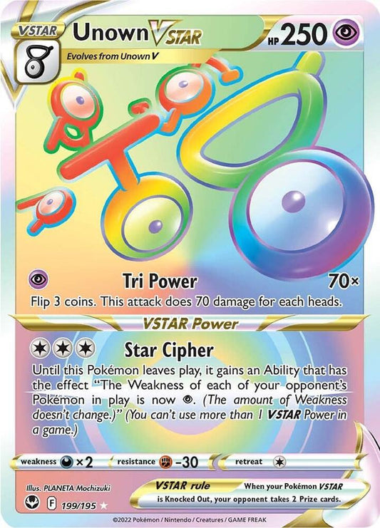 2022 Silver Tempest - Unown VSTAR 199/195