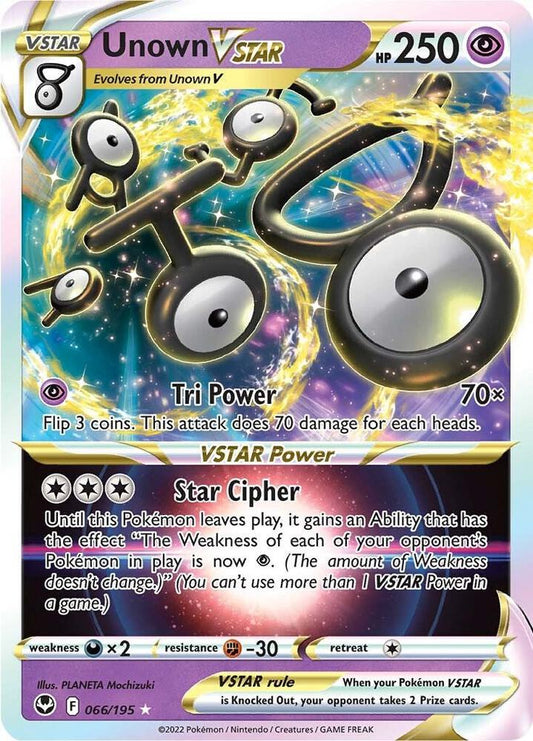 2022 Silver Tempest - Unown VSTAR 66/195