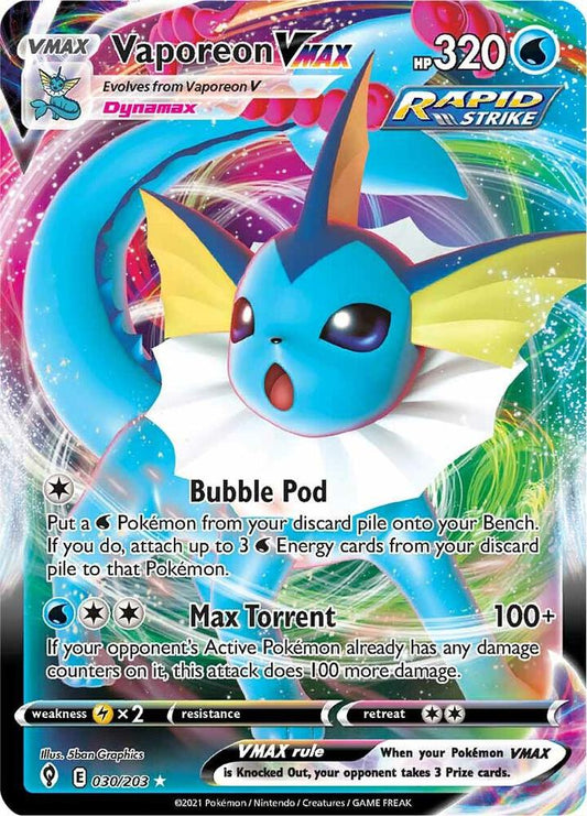 2021 Evolving Skies - Vaporeon VMAX 30/203