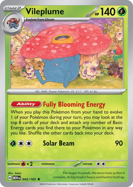 2023 Scarlet & Violet 151 - Vileplume 45/165