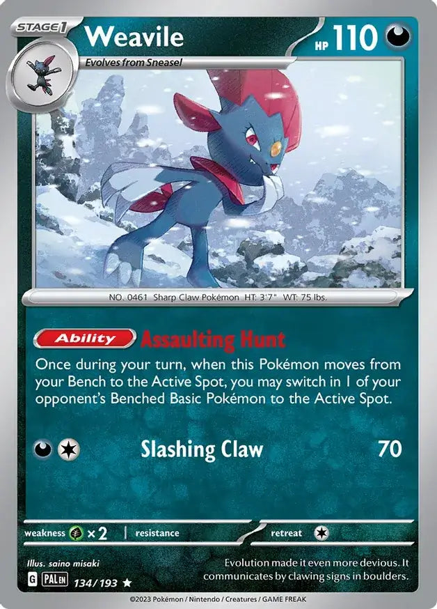 2023 Paldea Evolved - Weavile 134/193