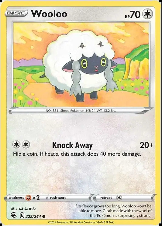 2021 Fusion Strike - Wooloo 222/264