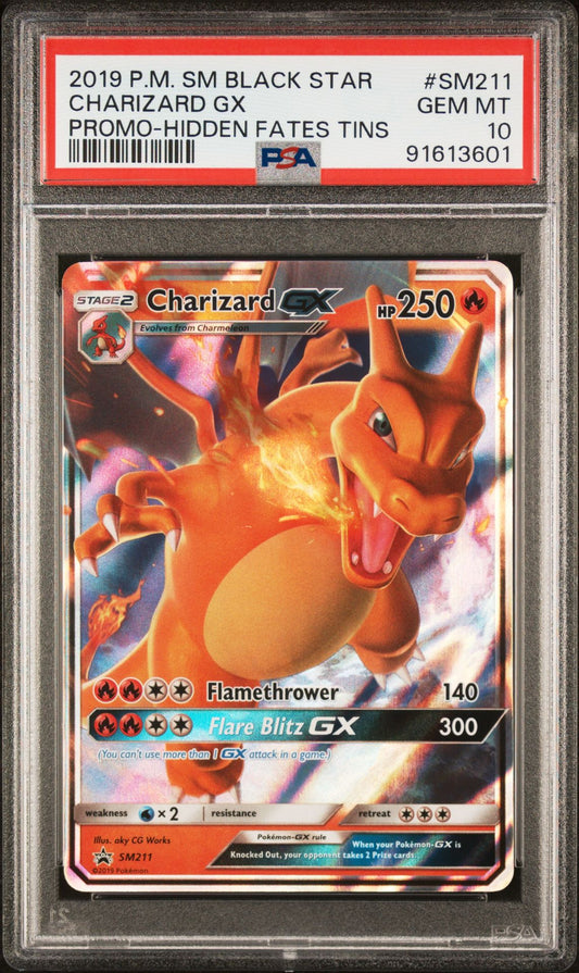 2019 Hidden Fates - Charizard GX #SM211 PROMO PSA10