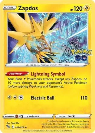 2022 Pokemon GO -Zapdos 29/78