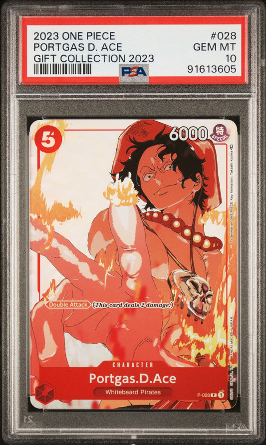 2023 One Piece Promo Gift Collection - Portgas.D.Ace P-028 PSA 10