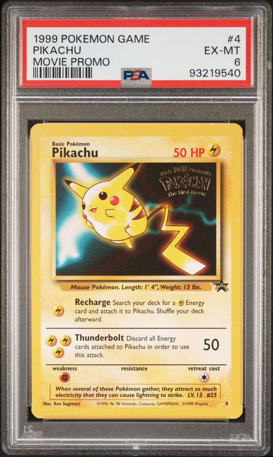 1999 POKEMON GAME MOVIE #4 PIKACHU MOVIE PROMO PSA 6